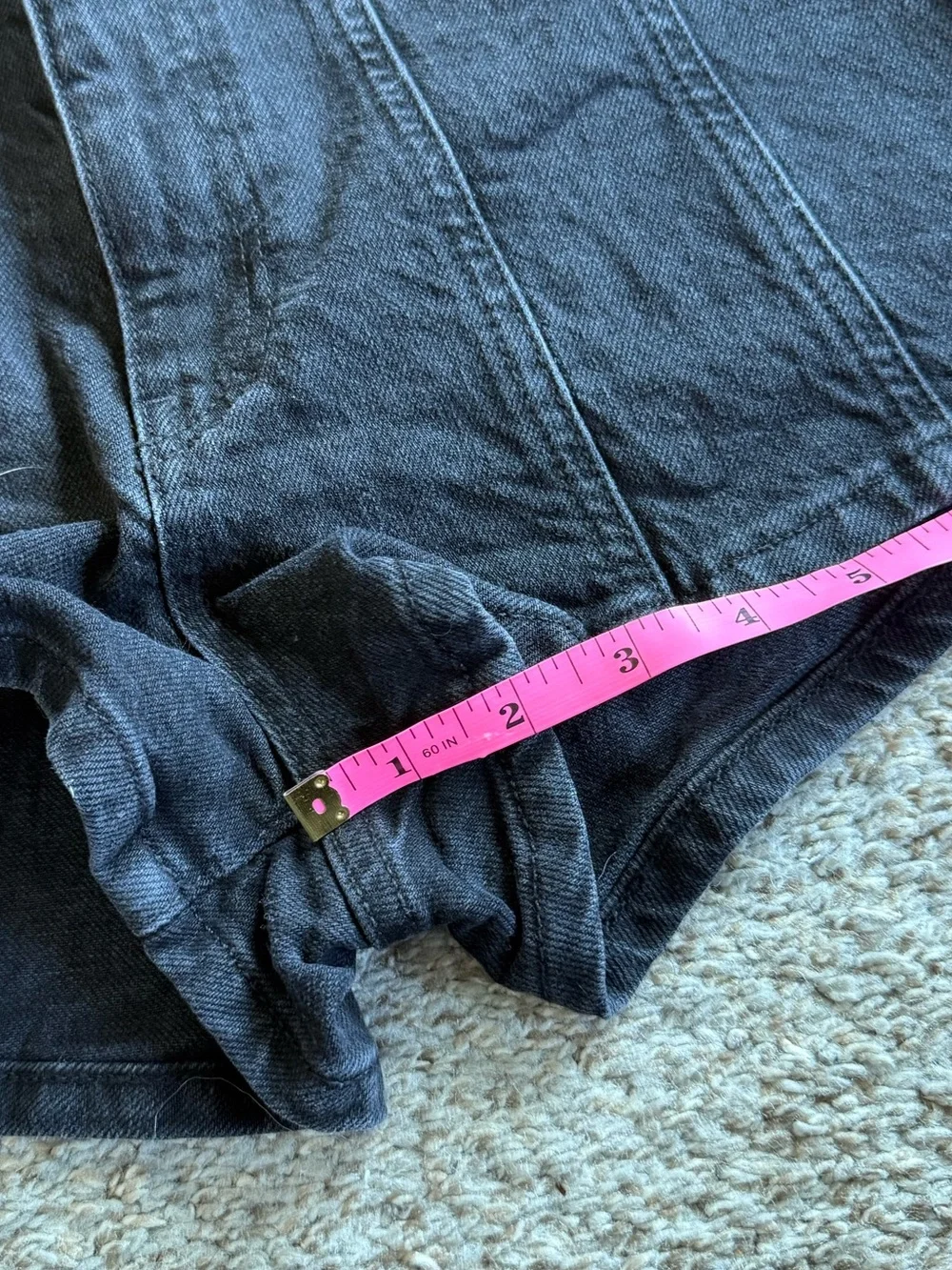 Reformation Eva Black Denim Shorts